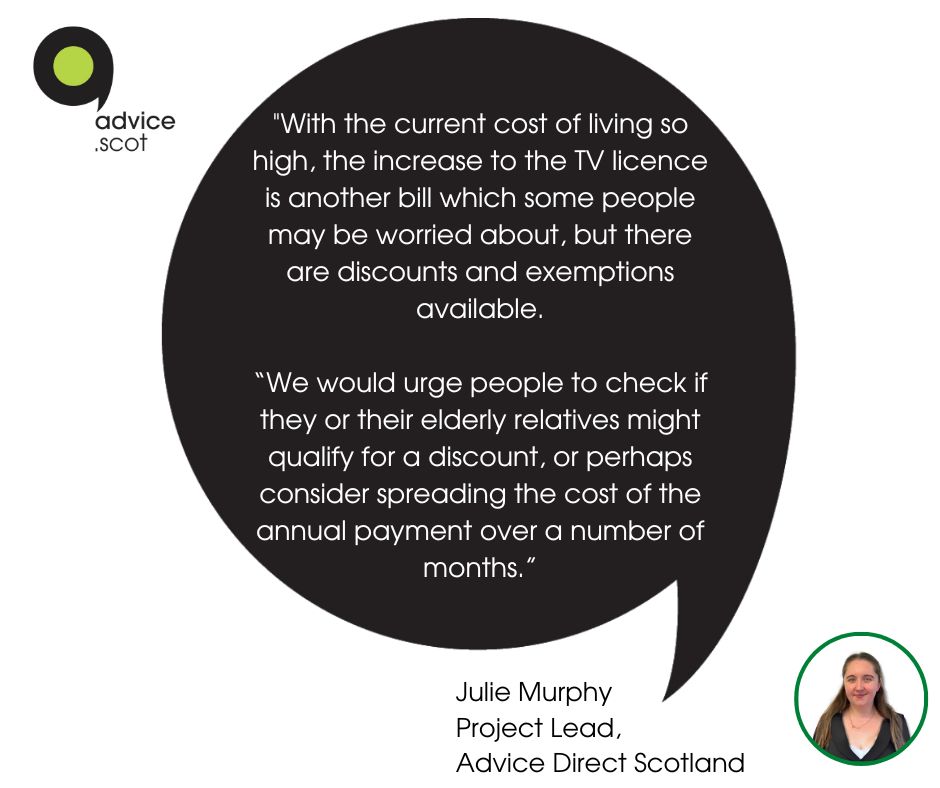Julie Murphy Comment on TV License Fee Increase 